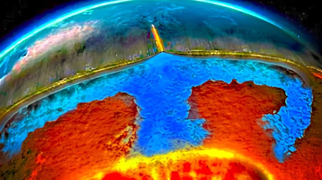 At an astonishing depth of approximately 400 miles beneath our planet's surface, there is an abundant reservoir of water trapped in ringwoodite.